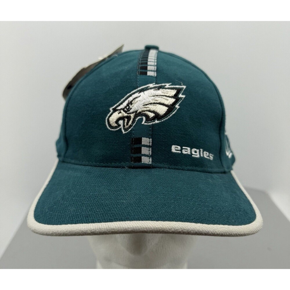 New Vintage 90’s Philadelphia Eagles NFL Teal Logo Athletic StrapBack Hat Cap